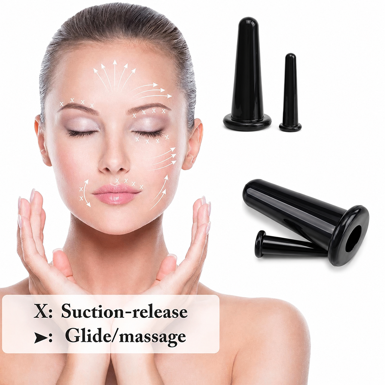 4 pcs Premium Facial Cupping Therapy Set